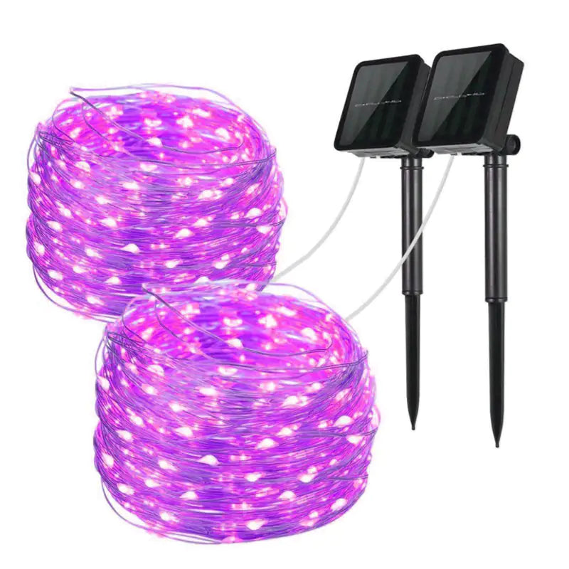 Mini Fiery 100 Lights Shine Like Firebugs With Solar Power 2/ Pak Anti Spier