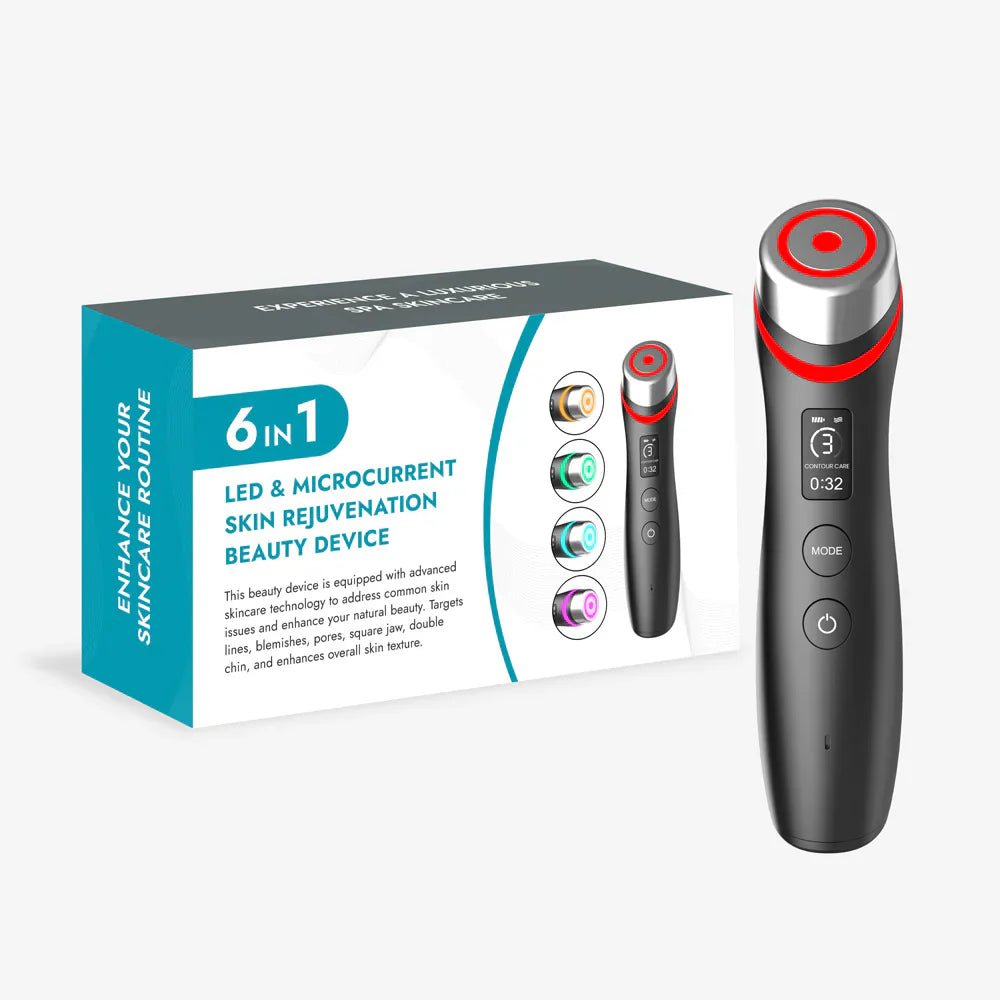 Color Light Microcurrent Vibration Massager Anti Spier