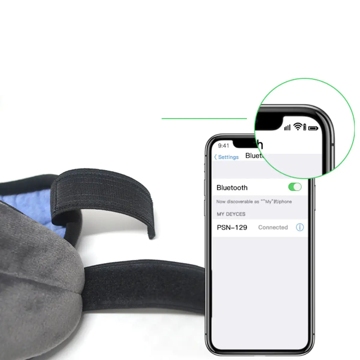 EZ Sleep Eye Blind Fold with Bluetooth Music Anti Spier
