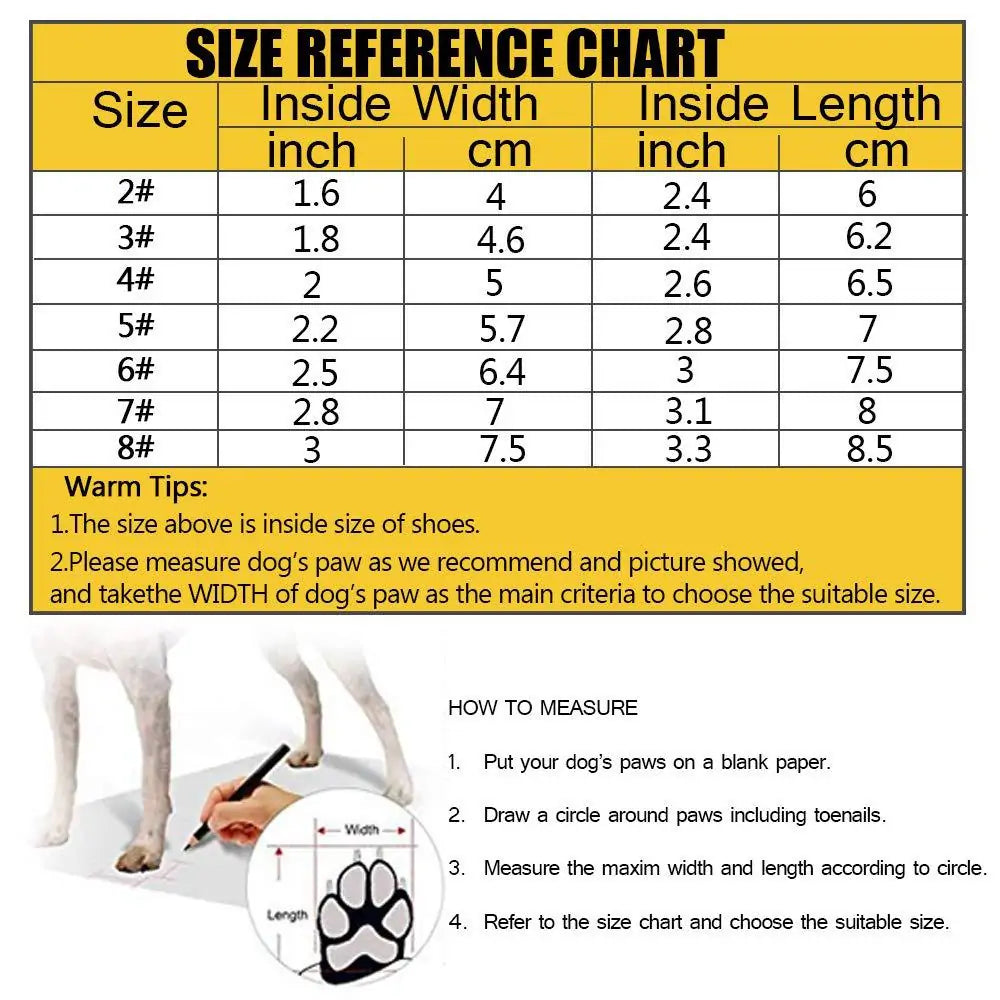 Waterproof Reflective Dog Boots Anti Spier