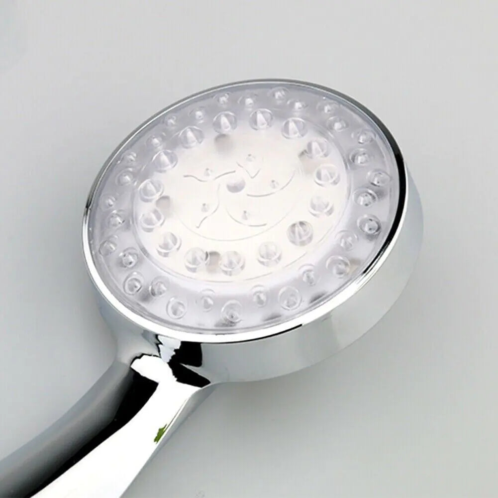 Handheld 7 Color Changing LED Light Water Bath Home Bathroom Shower Head Glow Anti Spier