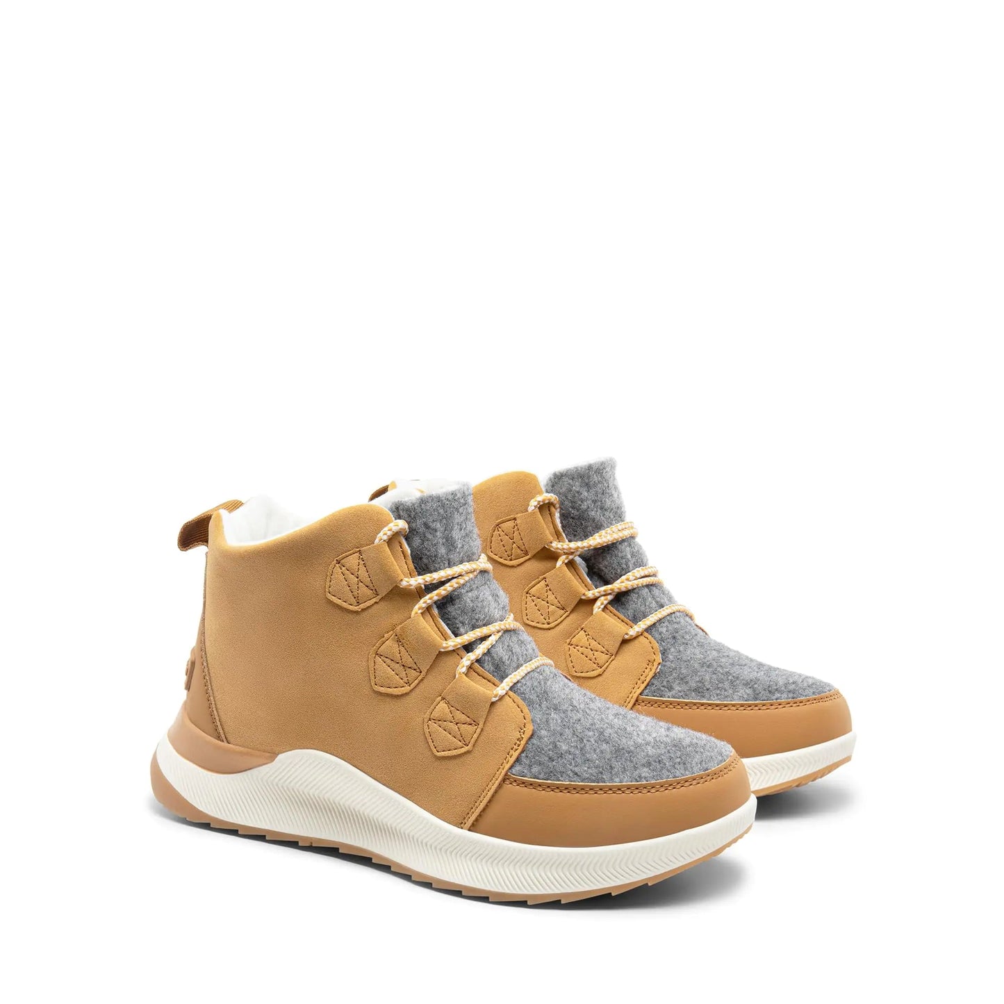 DREAM PAIRS Ankle Winter Boots for Women Waterproof Lace Up Anti-Slip Warm Snow Booties Fashion Sneaker Boots 5 Chestnut/Grey Anti Spier