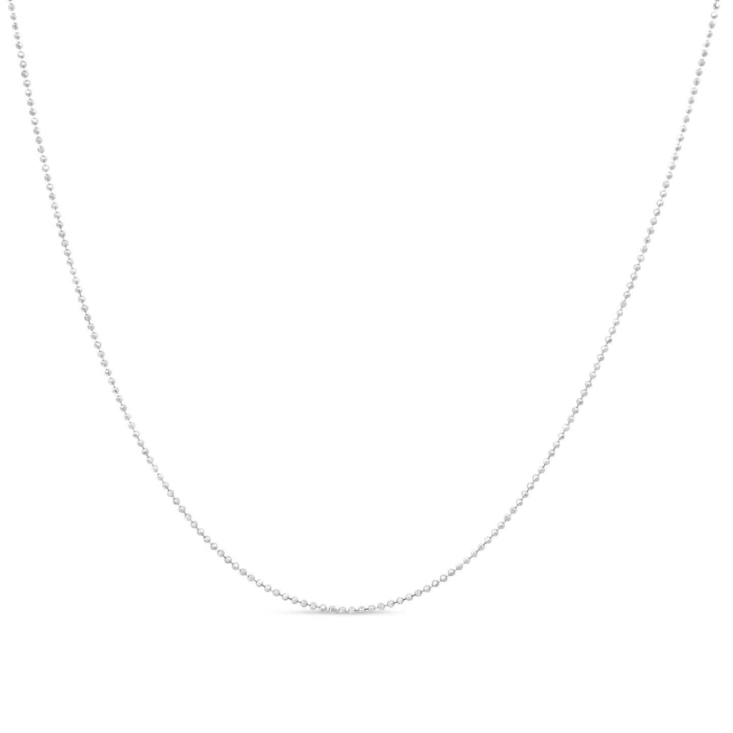 .925 Sterling Silver 0.7mm Slim and Dainty Unisex 18" Inch Ball Bead Chain Necklace - Anti Spier - Anti Spier - necklace