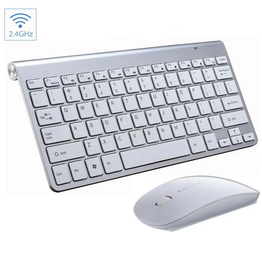 Mini Wireless Keyboard And Mouse Set Waterproof 2.4G For Mac Apple PC Computer Anti Spier