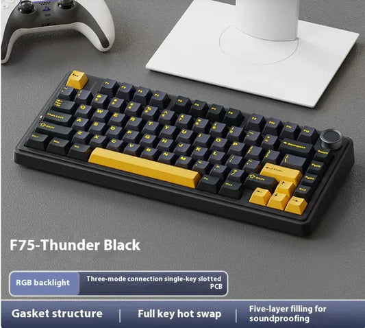Wireless Three-Mode Bluetooth Mechanical Keyboard Anti Spier