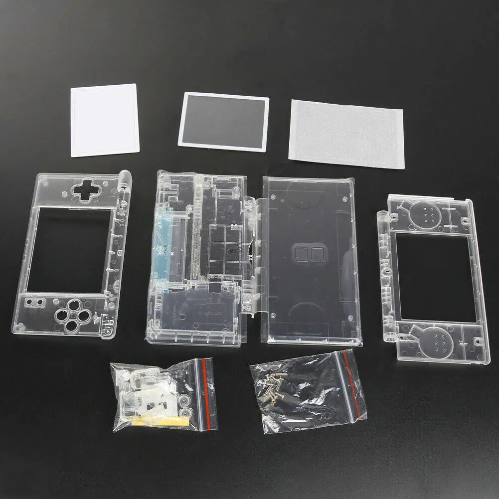 Full Replacement Housing Shell Screen Lens Clear For OEM Nintendo DS Lite NDSL Anti Spier
