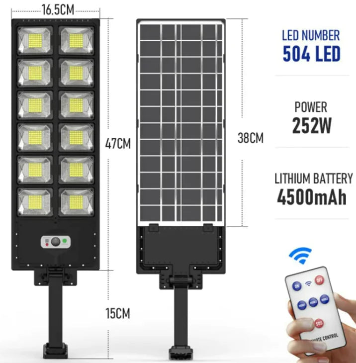 New Solar Double Row Street Light Anti Spier