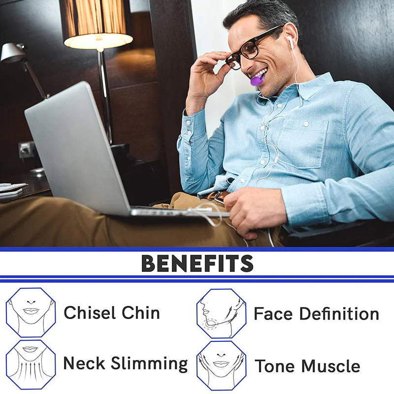 3PCS Jawline Exerciser Mouth Exercise Fitness Ball Neck Face Jaw Trainer Toning Anti Spier