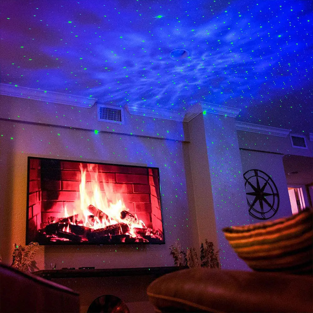 Alexa Compatible Laser Projector w/LED Nebula Cloud for Game Rooms, Home Theater, or Night Light Ambiance Anti Spier