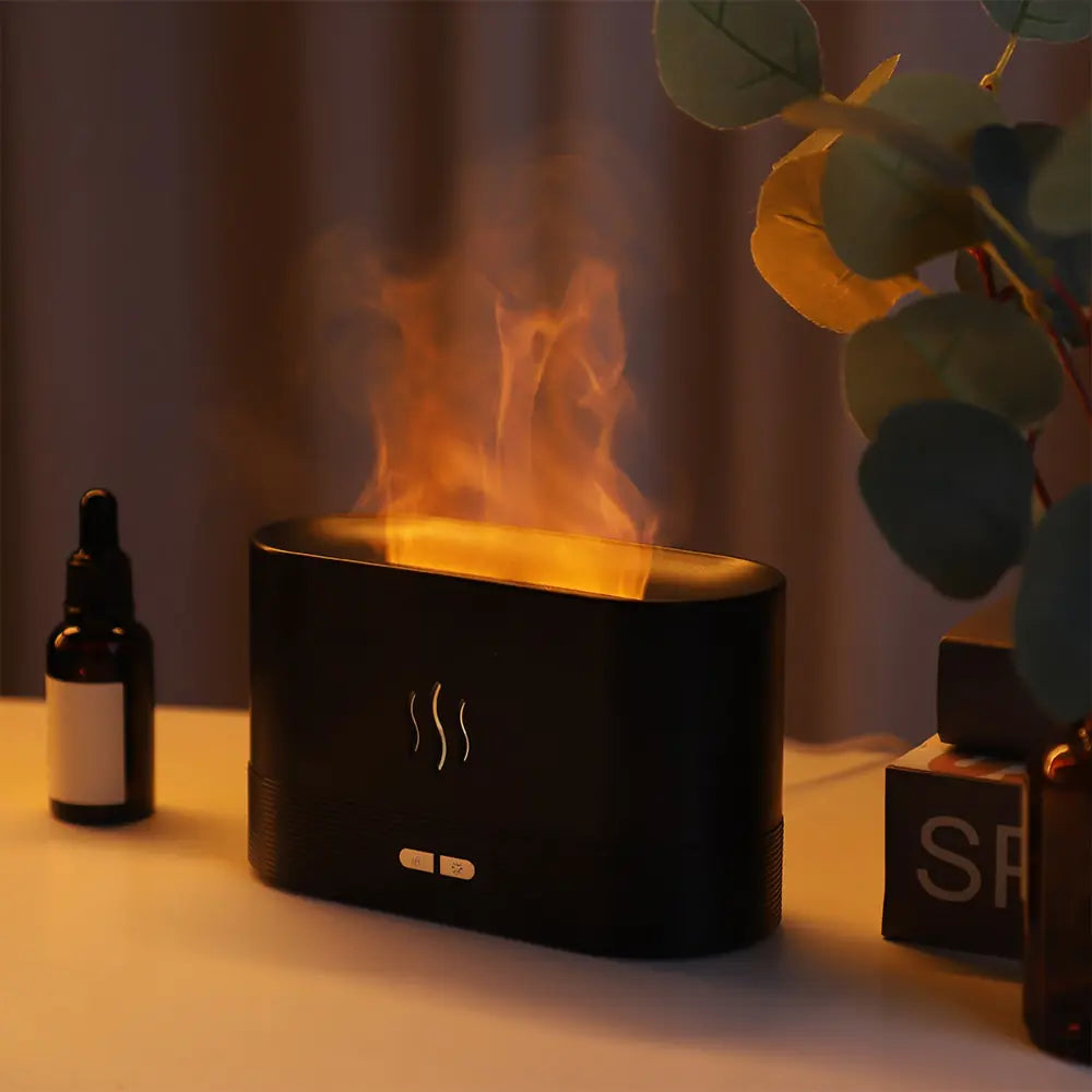 Flame Fire Humidifier Aromatherapy Diffuser Anti Spier