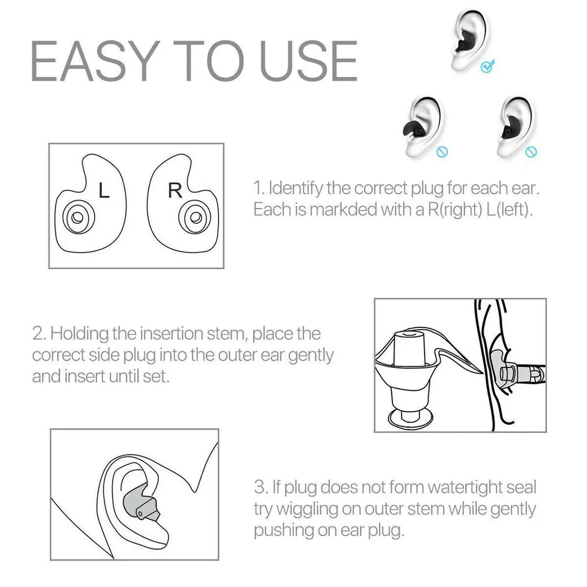 5/10 Pairs Soft Silicone Ear Plugs For Swimming Sleeping Anti Snore Reusable USA Anti Spier