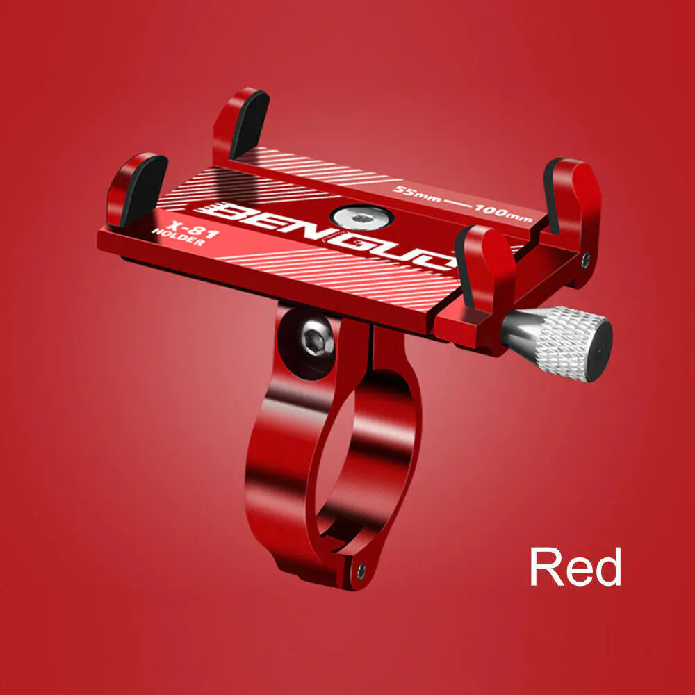 Premium aluminum bike mount ensures a firm, vibration free grip while riding.