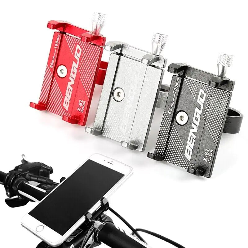 Ride confidently with this solid aluminum bike phone holder.