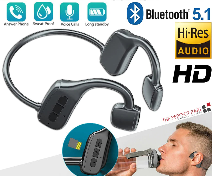 Bone Conduction Headphones Bluetooth 5.1 Wireless Headset Earbuds Outdoor Sport Anti Spier