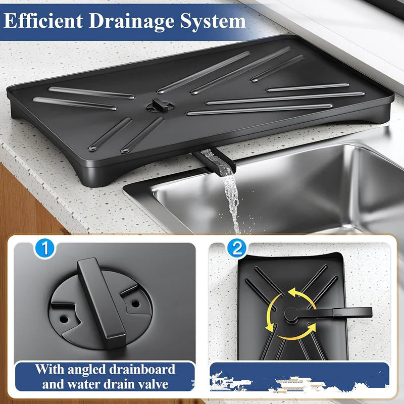Sink Dish Drain Rack Anti Spier