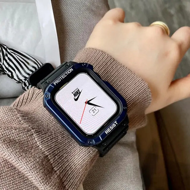Watch Band & Case For iWatch Series 7 6 SE 5 Anti Spier