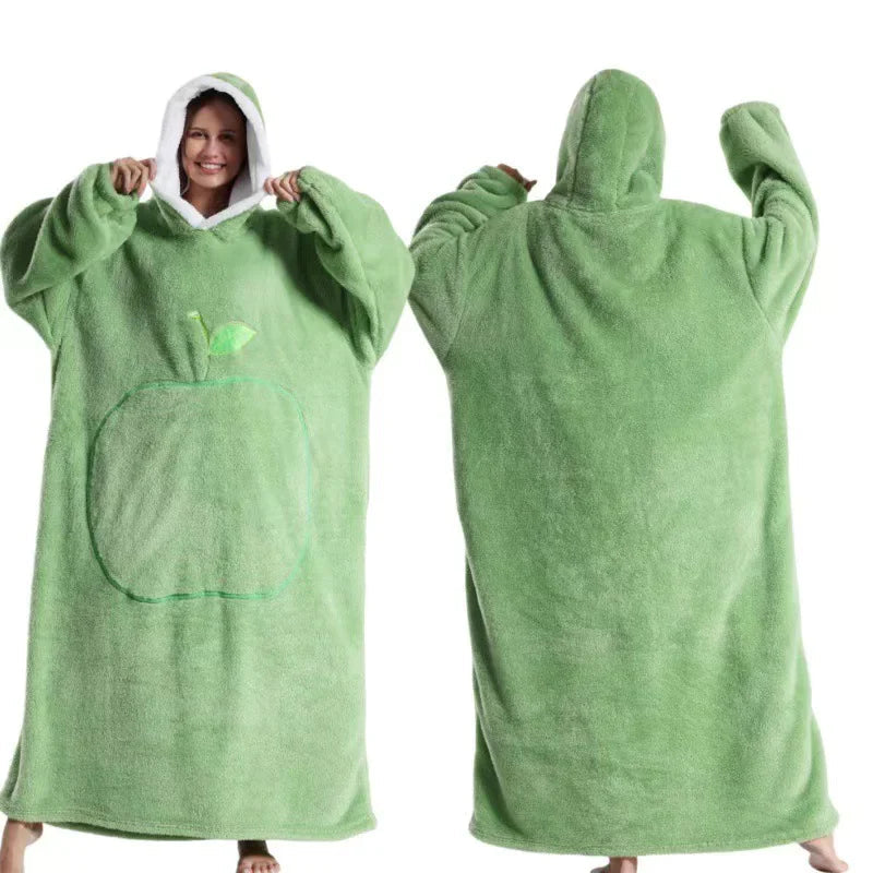Lengthened Solid Color Home Lazy Clothes Anti Spier