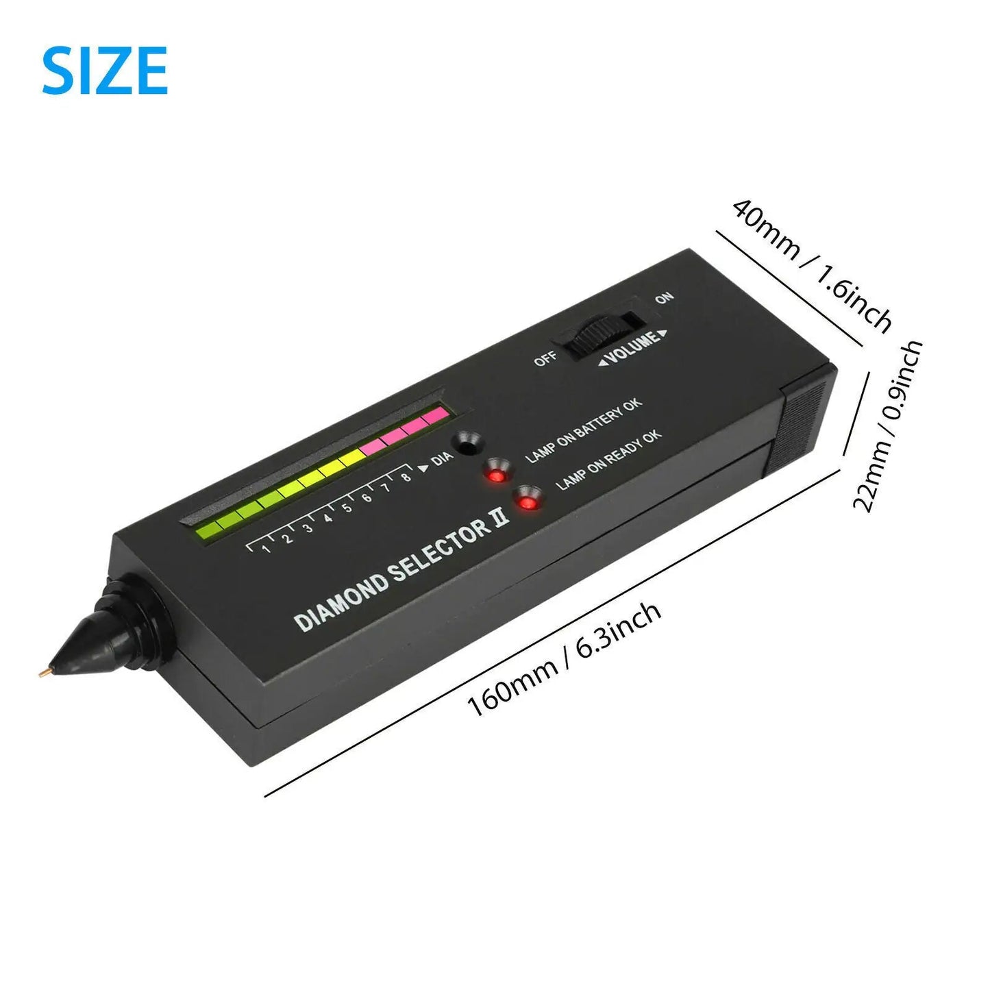 Portable Diamond Tester Selector Illuminated Jewelry Gemstone Testing Tool Kit Anti Spier