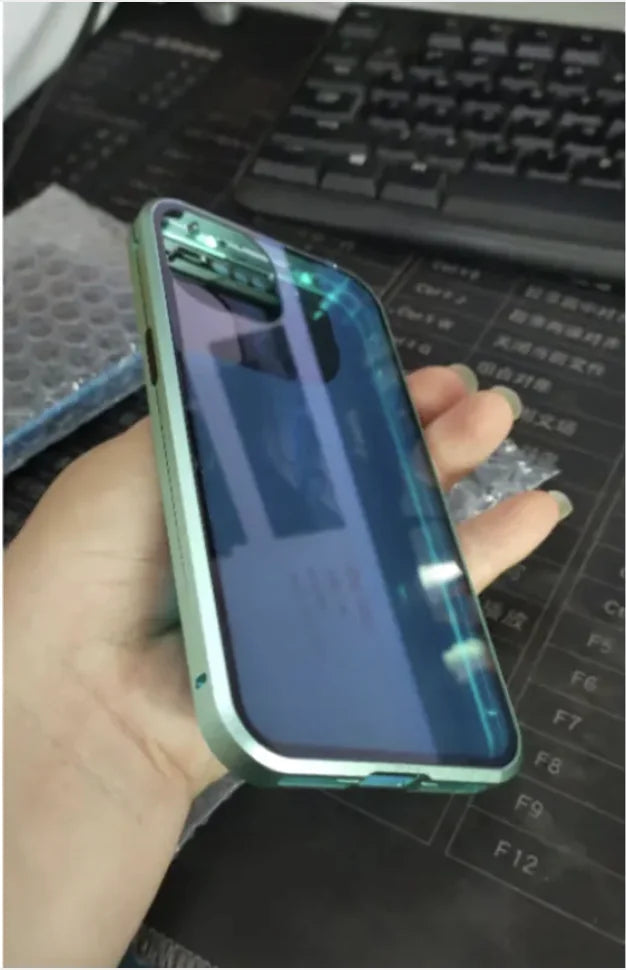 Magnetic Privacy Glass Phone Case with Anti-Peep Protection iphone Anti Spier