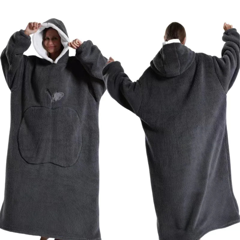 Lengthened Solid Color Home Lazy Clothes Anti Spier