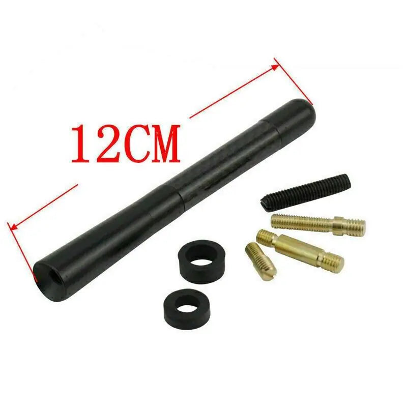 Replacement car radio antenna for roof or fender mounting.