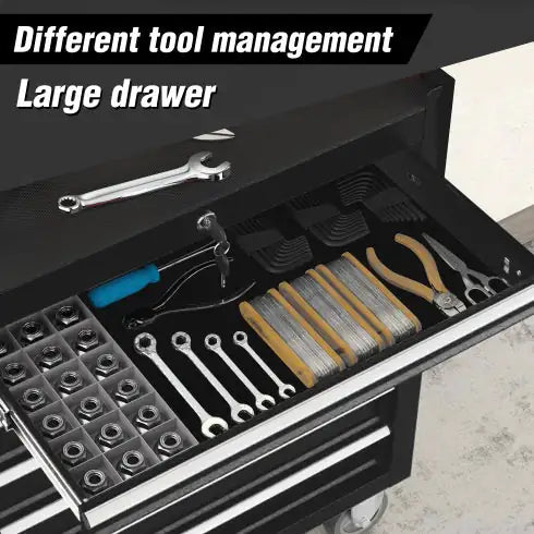 Rolling Tool Chest With 7-Drawer Tool Box With Wheels Multifunctional Tool Cart Mechanic Tool Storage Cabinet For Garage, Warehouse, Workshop, Repair Shop Anti Spier