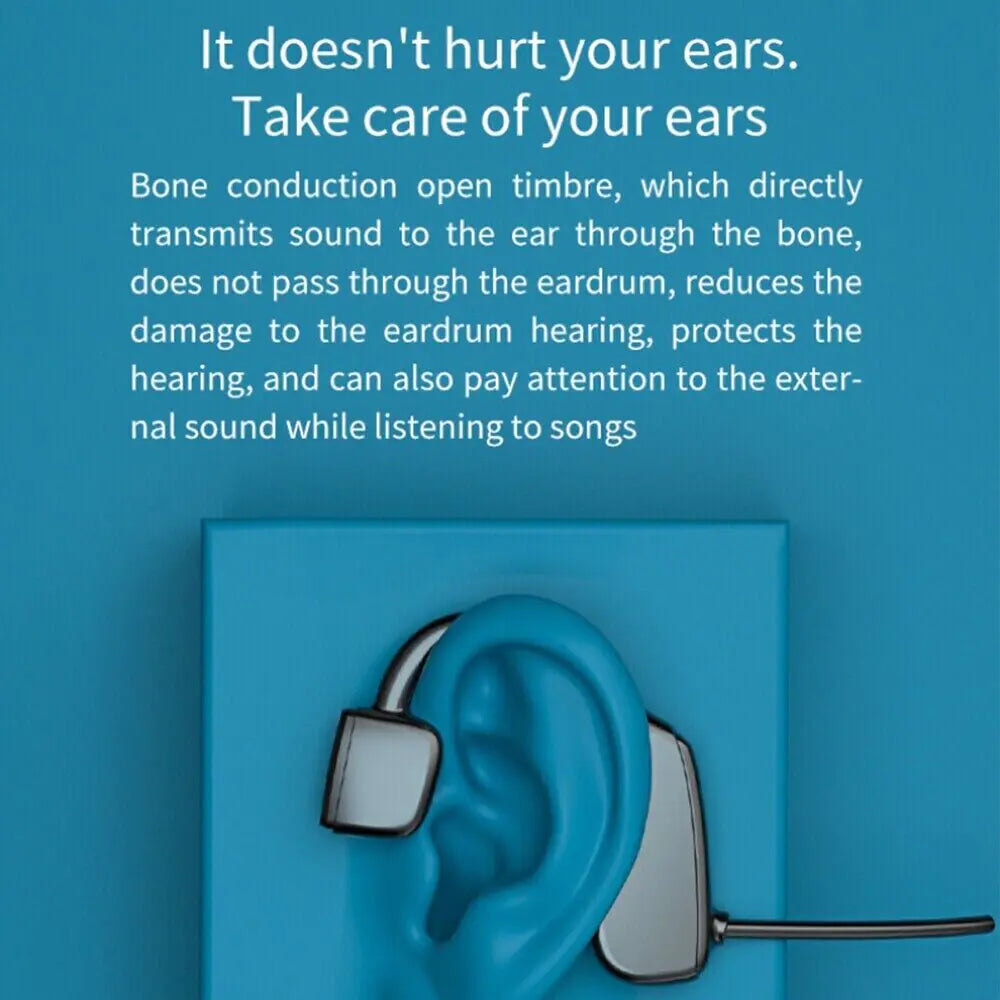 Bone Conduction Headphones Bluetooth 5.1 Wireless Headset Earbuds Outdoor Sport Anti Spier