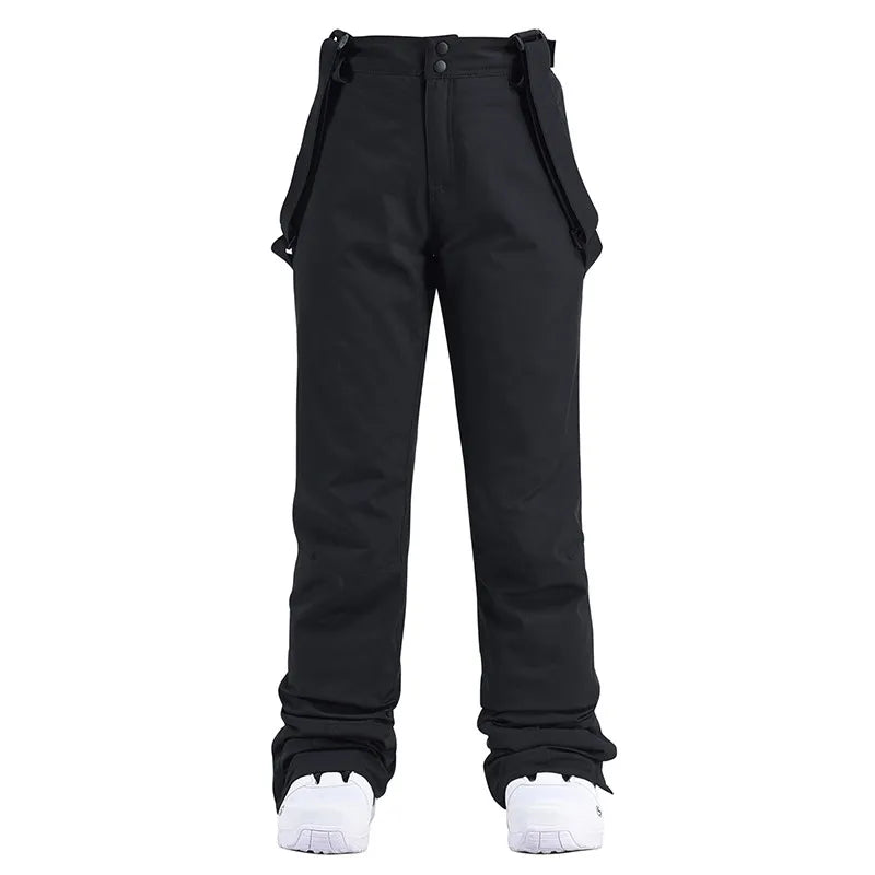 Windproof Waterproof Ski Pants with Detachable Elastic Waist Anti Spier