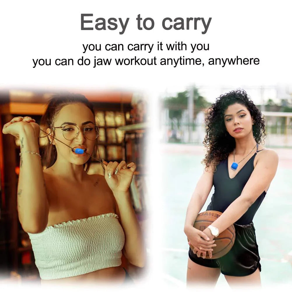 3PCS Jawline Exerciser Mouth Exercise Fitness Ball Neck Face Jaw Trainer Toning Anti Spier