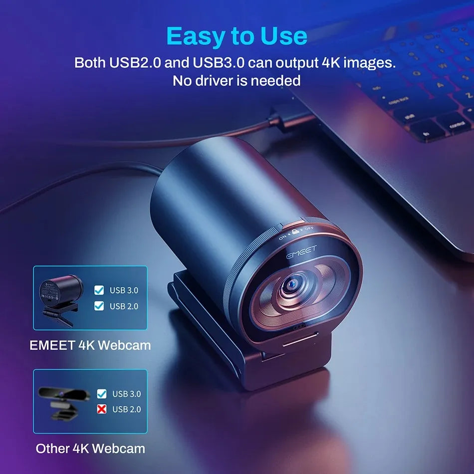 Ultra-clear 4K Live Broadcast Computer Camera Anti Spier