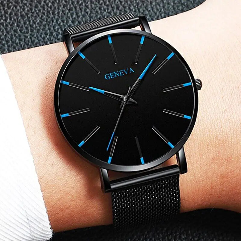 Waterproof Men's Watch Stainless Steel Quartz Luminous Classic Watches Business - Anti Spier 