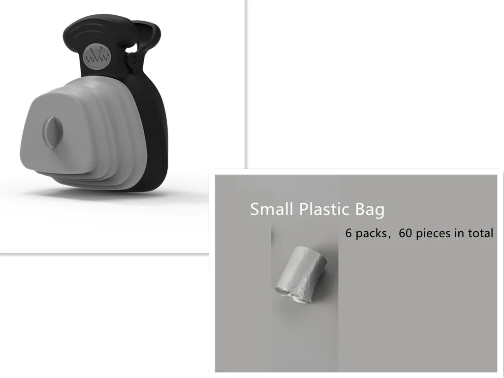 Pet Dog Poop Bag Dispenser with Foldable Poop Scoop Anti Spier