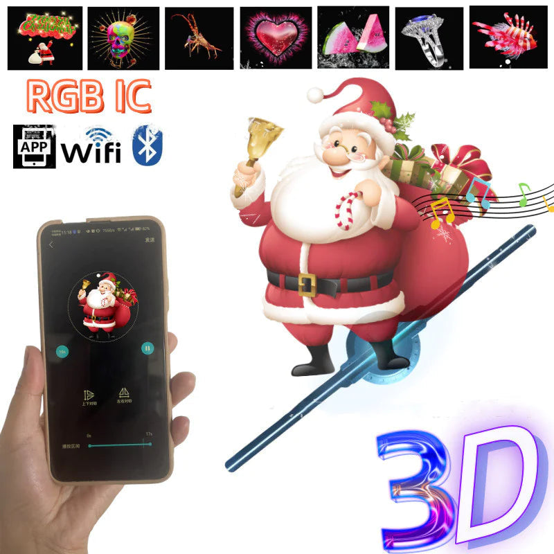 3D Holographic Advertising Fan Display Anti Spier