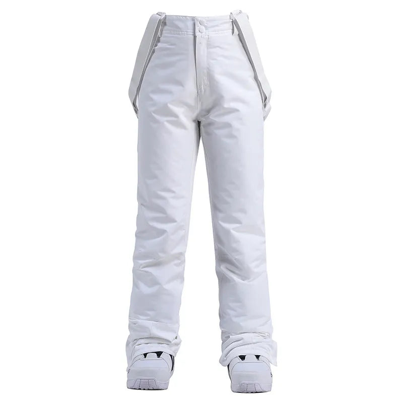 Windproof Waterproof Ski Pants with Detachable Elastic Waist Anti Spier