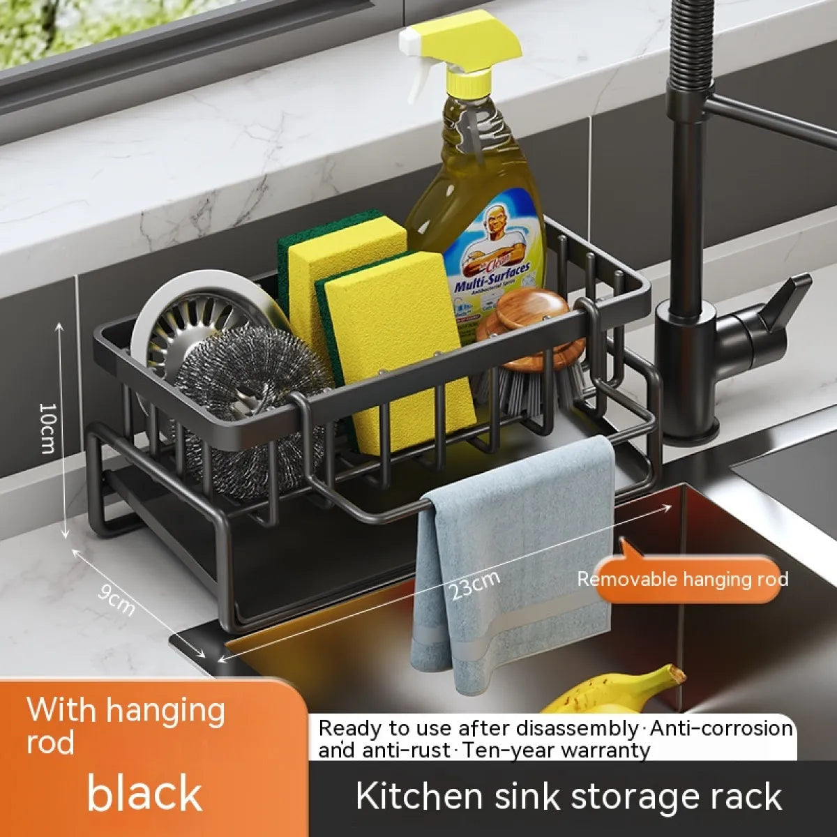 Multi-Functional Kitchen Sink Storage & Drainage Rack Anti Spier