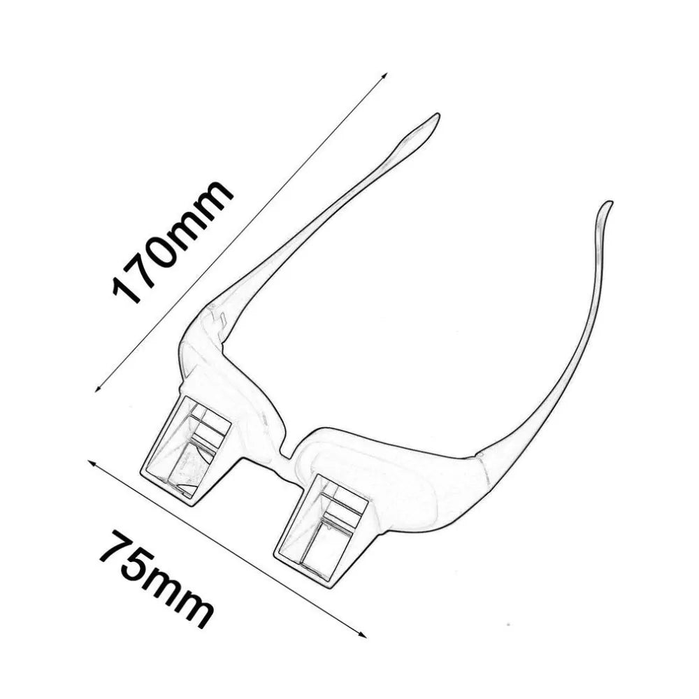 Lazy Periscope Horizontal Reading TV Sit View Glasses Anti Spier