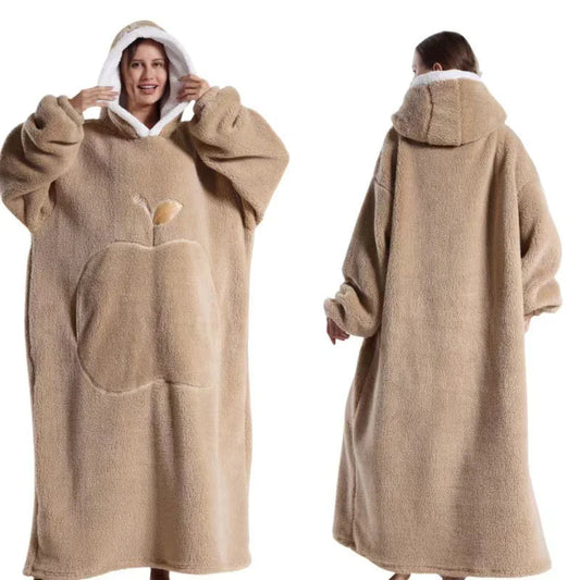 Lengthened Solid Color Home Lazy Clothes Anti Spier