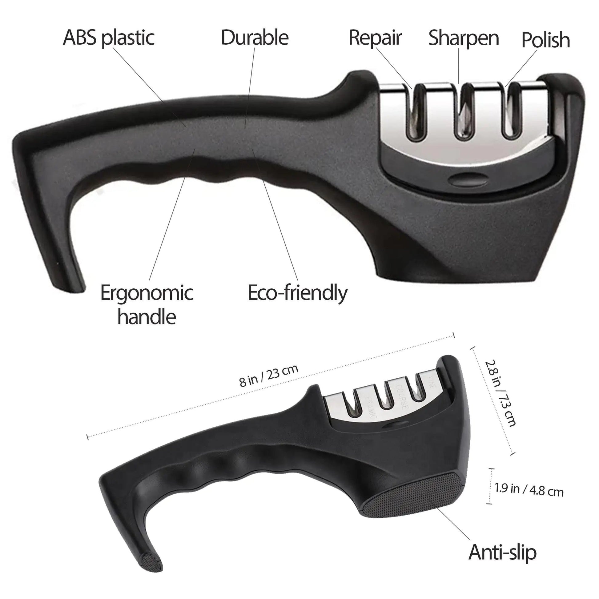 Knife Sharpener Professional Kitchen Blade Sharpening Tool Handheld System Anti Spier