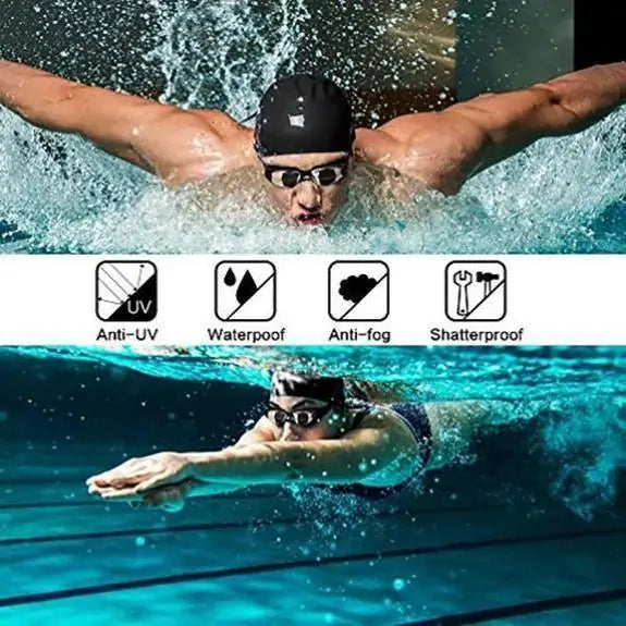 HD Anti - Fog Swim Goggles Anti Spier