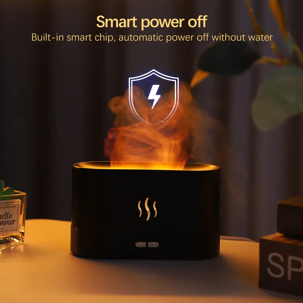 Flame Fire Humidifier Aromatherapy Diffuser Anti Spier