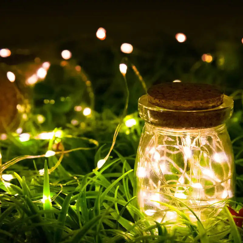 Mini Fiery 100 Lights Shine Like Firebugs With Solar Power 2/ Pak Anti Spier