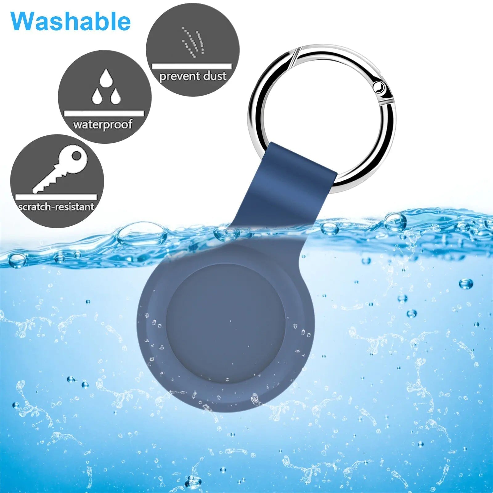 Silicone Airtag Keychain Case Anti Spier