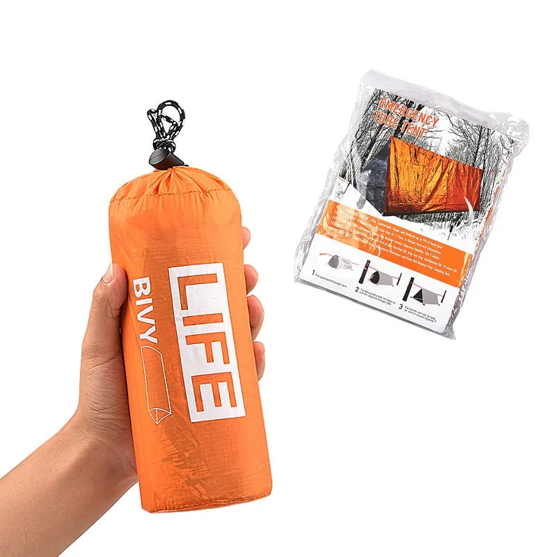 Survival Tube Emergency Tent With Whistle Anti Spier