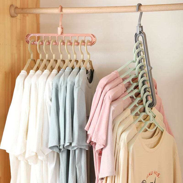 1/2pcs Magic Multi-port Support hangers for Clothes Drying Rack Multifunction Plastic Clothes rack drying hanger Storage Hangers - Wins Wow