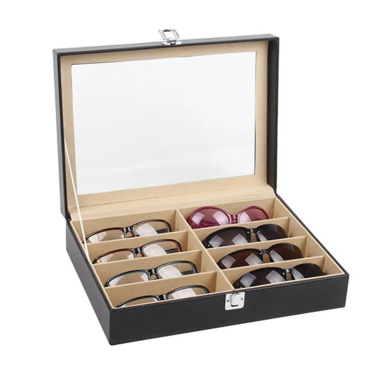 8-Grid Eye Glasses Case Anti Spier