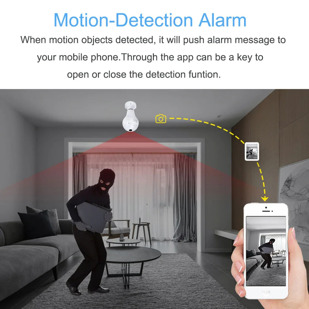 Light Bulb Shape Security Camera Anti Spier