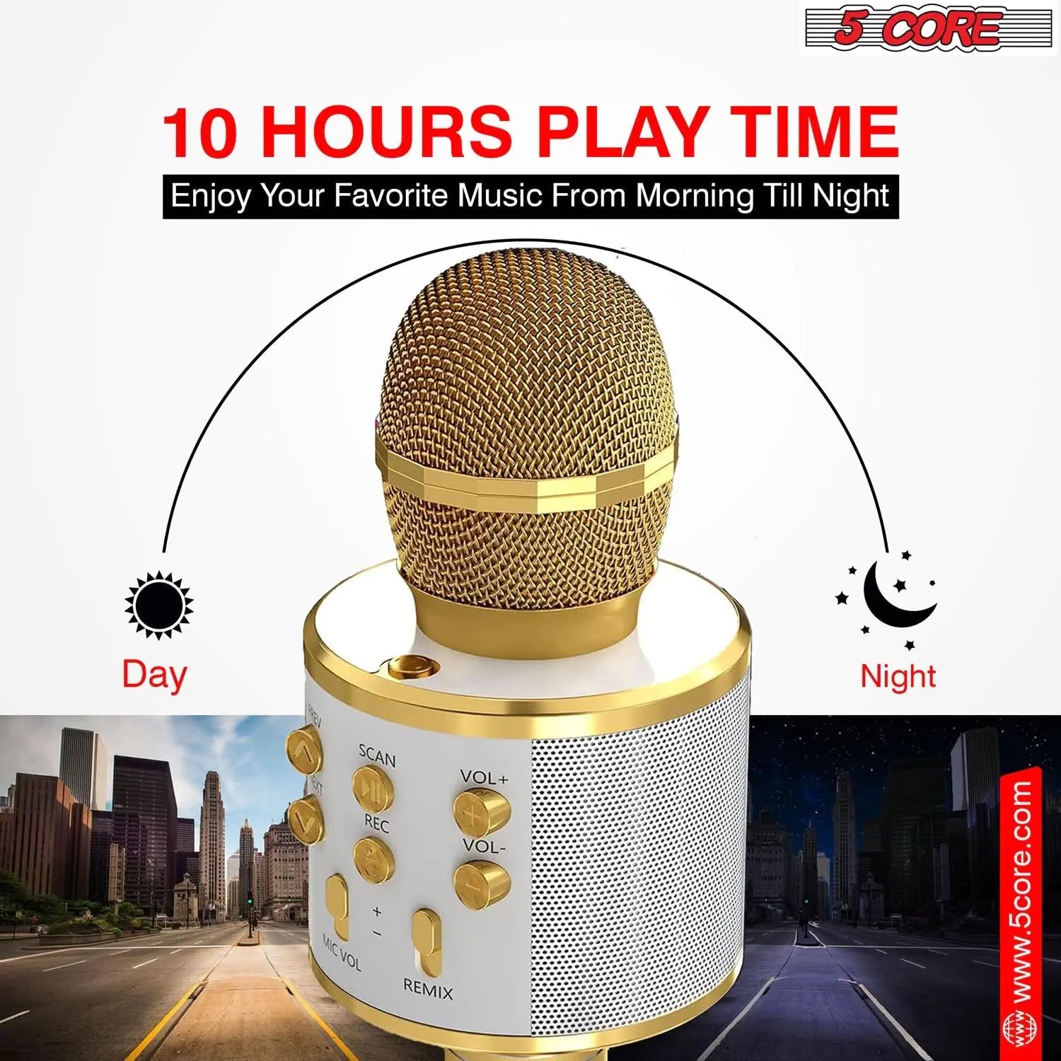 5Core Wireless Karaoke Microphone Bluetooth Mic Portable Handheld Microfonos Inalambricos Anti Spier