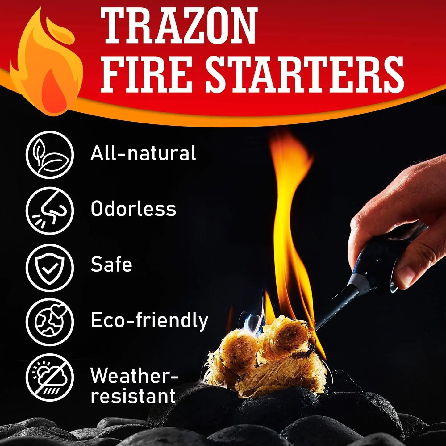 Fire Starters for Indoor Fireplace Campfires Wood Stove Grill Charcoal Chimney Anti Spier