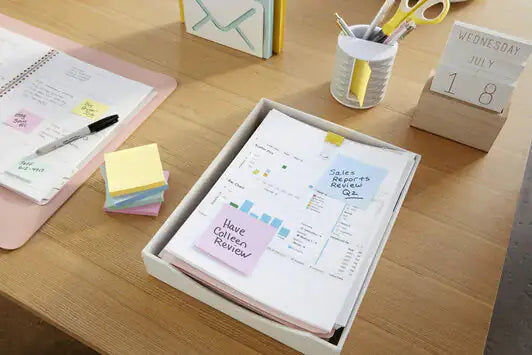 100 Ct. 3x3 Pastel Stick On Notes (4/Pack) – Sticky Notes Anti Spier