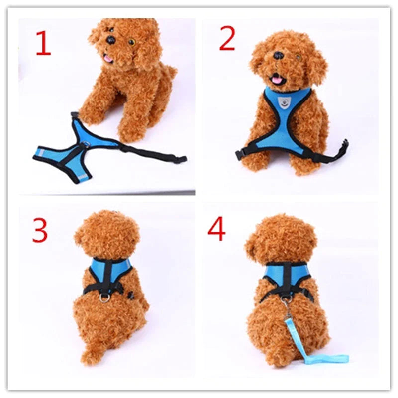Cat Dog Pet Harness Adjustable Control Vest Dogs Reflective S M L XL Leash Anti Spier